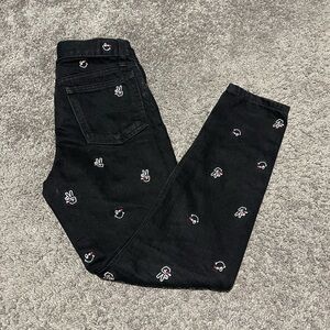 Tommy Hilfiger Black Embroidered Skinny Jeans